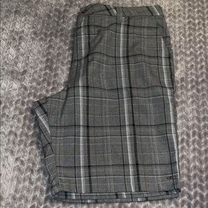O'Neill Triumph Heather Grey Shorts. Size 38.  Plaid. Golf‎ Shorts.